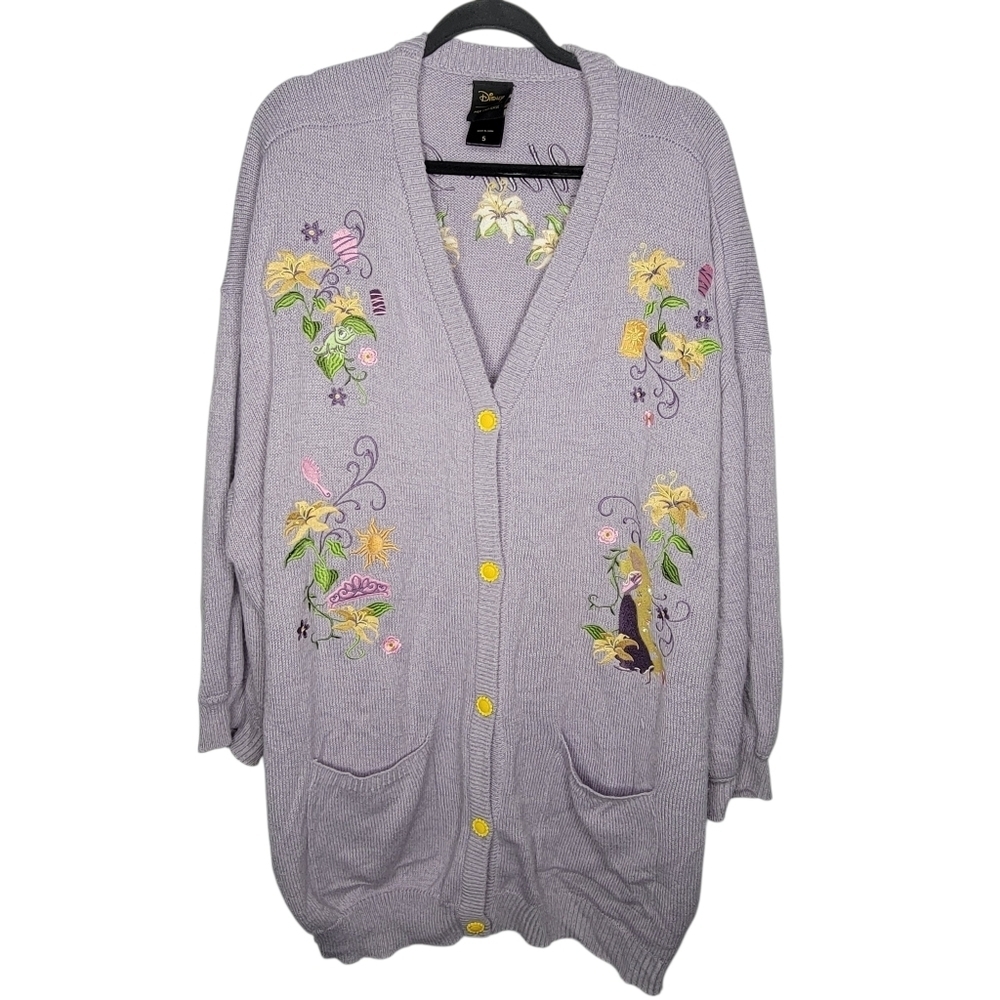 Disney Her Universe Tangled Rapunzel Flowers Embroidered Cardigan Size XXL - Picture 1 of 5